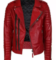 Women’s Genuine Leather Jacket Dark Red