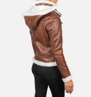 Women’s Genuine Leather Jacket Light Brown - Image 4