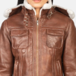Women’s Genuine Leather Jacket Light Brown