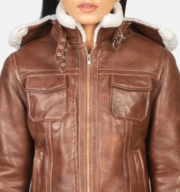 Women’s Genuine Leather Jacket Light Brown