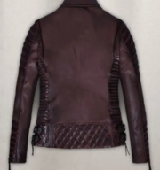 Women’s Genuine Leather Jacket Dark Brown - Image 4