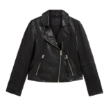 Women’s Genuine Leather Jacket Black Zipper