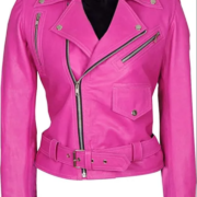 Women’s Genuine Leather Jacket Pink